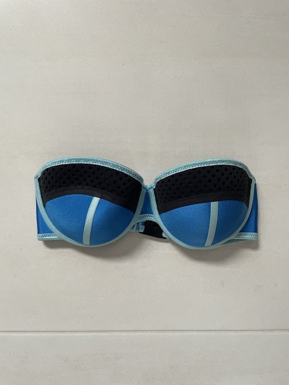 Triangl Swim Strapless Bikini Top Color Block Summer Beach Swimwear